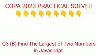COPA PRACTICAL PAPER SOLVED 2023