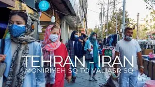 TEHRAN 2021 - Walking from Moniriyeh Square to Valiasr Square