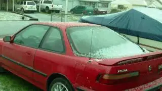 RAINING ICE BALLS!