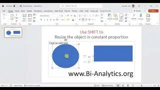 Use Shift to resize object in constant propotion #powerpoint