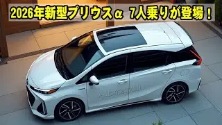 【まさかの進化】2026年新型プリウスα 7人乗りが登場！驚きの価格設定と高級装備にファン騒然…トヨタの本気がヤバすぎる！😱