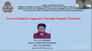 Green Chemistry Approach for sustainable development - Dr. S. K. Ghumbre || National Webinar #CHEM