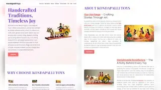 Responsive Kondapalli Toys Website | #HTML #CSS #JS #Bootstrap + AOS Animation | Web Design Project