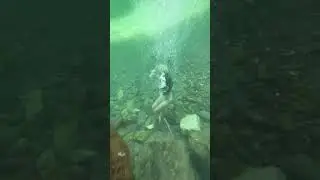 underwater girl | Bushcraft skills #swimming #river #lake #pool #short #survival #camping #forest