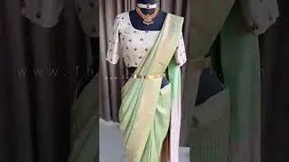 Threads casual silk sarees with hand worked blouse