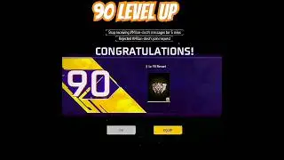 90 LEVEL GLOO WALL || FINALLY 90 LEVEL UP #90level #freefire #viral #gloowallskin #gaming @gaming