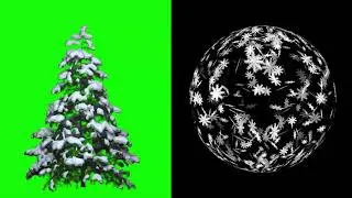 Christmas Tree Effect Green Screen  Arbol De Navidad Ball Snow Chroma Key