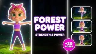 Neon Forest Challenge | YOGA FOR STRENGTH & POWER | Yoga for Kids