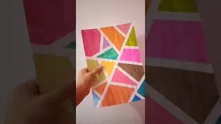 Masking Tape Art 🌈#shorts