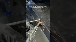 Laser welding 3-pass structural weld 1000w laser + 1 mm filler wire #welding #tigwelding