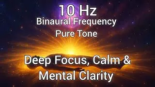 10 Hz Alpha Waves | Deep Focus & Healing Sound for Productivity, Calm & Mental Clarity | 4 Hours