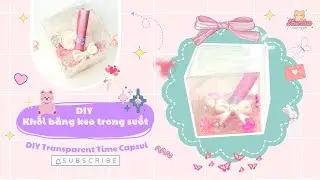 DIY Transparent tape cuber for secret message| DIY khối vu&ocirc;ng th&ocirc;ng điệp bằng băng keo | XuNaa Craft