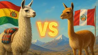 🐪🇧🇴 Llama de Bolivia vs Vicu&ntilde;a del Per&uacute; 🇵🇪✨ | Dos s&iacute;mbolos andinos con una historia compartida
