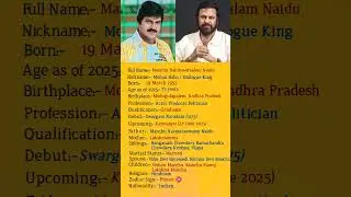 Mohan Babu | 🔥🔥🔥 | Biography #shorts #youtubeshorts #viral #biolipi