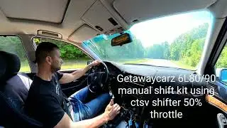 Getawaycarz manual shift 6L80/90 using stock ctsv floor shifter tutd 