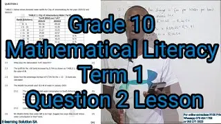 Grade 10 Mathematical Literacy Term 1 | Question 2 Lesson 03 of 2026