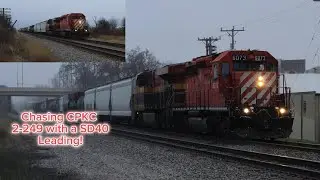 Chasing CPKC's 2-249 with a CP multi mark SD40 leading! 11/26/25