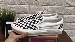 Vans Vault OG Classic Slip On LX Checkerboard Black White - Sneaker Official Member