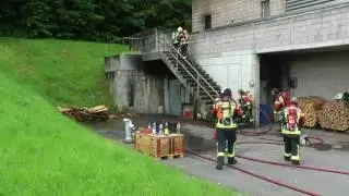 Feuerwehr Fislisbach Atemschutz im Brandhaus Wangen