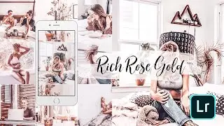 Rich Rose Gold Lightroom Preset &ndash; Soft Glam Look with Elegant Pink Tones