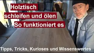 ✅Holztisch Flecken entfernen aufarbeiten schleifen &ouml;len - Was muss man beim abschleifen beachten?
