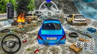 My Blue Car Stuck in Flood Can I Survive & Parking - 3D Driving Class Simulator Gameplay #cardriving
