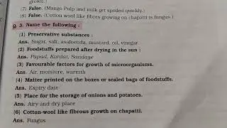 13.Methods of preserving food question ans std 5 Sub science 