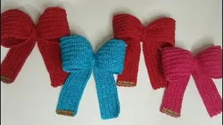 Laço de Crochê com Ponto Inglês/Laço de Crochê P/ Aplicação Super Fácil/Laço De Crochê P/Guirlanda