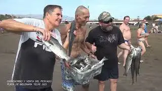 Demostración del Chinchorro Playa de Melenara Telde y Venta del Pescado 20-08-2023