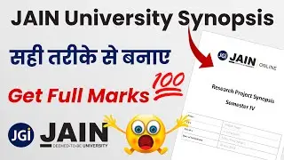 Jain Online Synopsis | MBA, MCA, M.Com, BBA, MA, BCA | Step-by-Step Guide