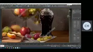 Creación de botella y tela en 3dsmax