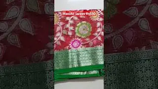 Meesho online shopping#Rs550#latest# trending#Red and Green combination saree