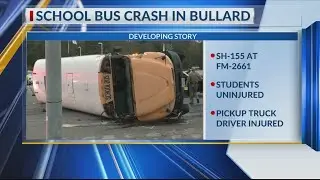 Major accident between Bullard ISD bus and pickup truck