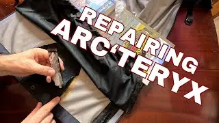 Ремонт поврежденного соединения Arcteryx на водонепроницаемых брюках GoreTex с помощью SeamGrip