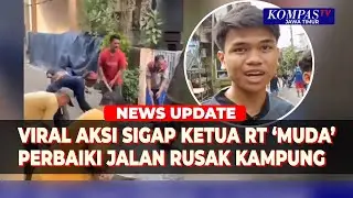 Ini Dia! Ketua RT 'Gen Z' Rawabadak Jakut Viral Aksi Sigap Perbaiki Jalan Rusak Bersama Warga