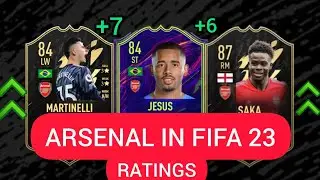 FIFA 23|ARSENAL PLAYER RATINGS IN FIFA 23🔥😱ft.Jesus,Saka,Marinelli..etc