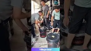 That Hammer Guy is My Spirit Animal! 😂Sealing Buckets Like a BOSS! #factorylife #workhard #teamwork