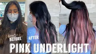 Rosegold Pink Underlights on Virgin Hair | Bold Hair Transformation