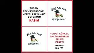 SEGEM - Teknik Personel Yeterlilik Sınavı Ders Notları - Deneme Sınavları - www.hazirliknotlari.com 