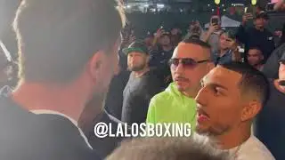 TEOFIMO LOPEZ CHECKS EDDIE HEARN FOR TELLING HIS FATHER TO SHUT UP!!