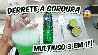 DERRETE A GORDURA DA COZINHA - MULTIUSO CASEIRO - S&Oacute; 3 INGREDIENTES