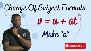 Make “a” the subject of the formula in v=u+at