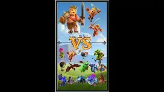 Barbarian Family Vs All Ground Troops In Clash Of Clans | #coc  Battle Between Troops #clashofclans