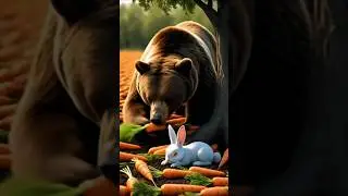The Hardworking Rabbit & The Greedy Bear 😢 #shorts #aistory #rabbitstory #ai