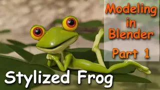 Stylized Humanoid Frog Modeling | Part 1 | Blender #frog #stylized