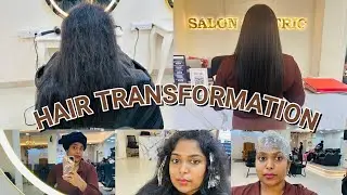 My Hair Transformation Vlog 🤎| Nanoplastia Hair Treatment in Kochi|Brown Highlights at Salon Centric