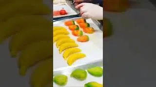 Best Marzipan Fruits hand painted.#shorts #italian #marzipan #pastrychef #dessert #