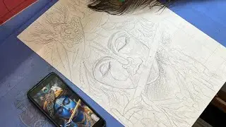 How to draw a Krishna || Shree Krishna Drawing || outline tutorial
