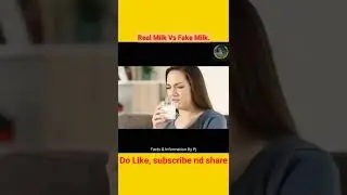 How to identify pure milk || Real milk vs fake milk || #shorts #milk
