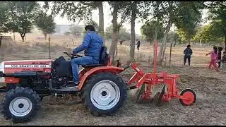 VST SHAKTI TRACTORS. Best Mini Tractors of India. Working in Disc Plough operation.